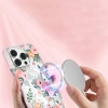 Kingxbar Flora Series magnetyczne etui iPhone 14 Plus MagSafe ozdobione nadrukiem w kwiaty rose