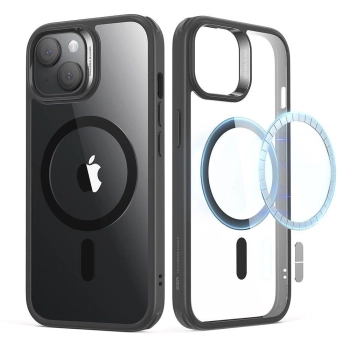 Etui ESR Classic Hybrid Halolock MagSafe na iPhone 15 Plus - przezroczysto-czarne