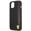Etui Ferrari On Track Carbon Stripe na iPhone 13 mini - czarne