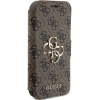 Etui Guess 4G Metal Logo na iPhone 15 Pro - brązowe