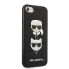 Etui Karl Lagerfeld Saffiano Karl&Choupette Head na iPhone 7 / 8 / SE 2020 / SE 2022 - czarne
