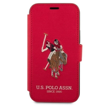 Etui U.S. Polo Assn. Embroidery Collection na iPhone 12 Pro Max - czerwone