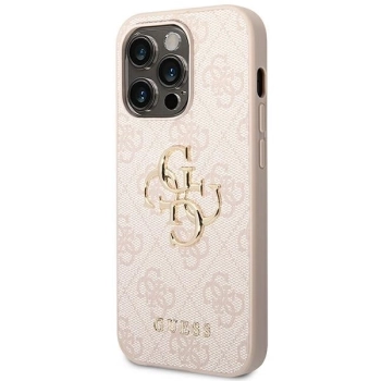 Etui Guess 4G Big Metal Logo na iPhone 14 Pro - różowe
