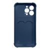 Card Armor Case etui pokrowiec do Xiaomi Redmi Note 10 / Redmi Note 10S portfel na kartę silikonowe pancerne etui Air Bag granatowy