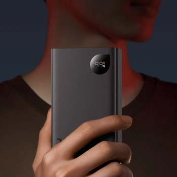 Baseus Adaman2 powerbank z wyświetlaczem cyfrowym 20000mAh 30W 2 x USB / 1x USB Typ C Power Delivery Quick Charge SCP, Oppo Super VOOC czarny (PPAD050