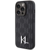 Etui Karl Lagerfeld Leather Monogram Hot Stamp Metal Logo na iPhone 15 Pro Max - czarne