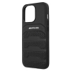 Etui AMG Leather Debossed Lines na iPhone 13 Pro / iPhone 13 - czarne