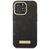 Etui Guess Peony Logo Plate MagSafe na iPhone 14 Pro - czarne