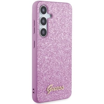 Etui Guess Glitter Script na Samsung Galaxy S24+ - fioletowe