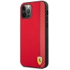 Etui Ferrari On Track Carbon Stripe na iPhone 12 Pro Max - czerwone