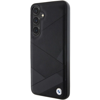 Etui BMW Signature Leather Crossing Lines Pattern na Samsung Galaxy S24 - czarne