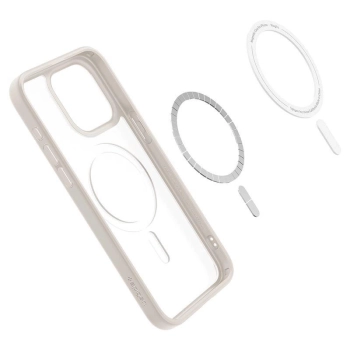 Etui Spigen Ultra Hybrid Mag z MagSafe na iPhone 15 Pro - matowy tytan naturalny