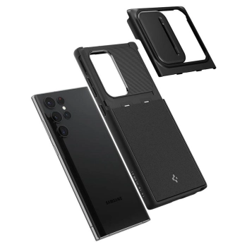 Etui Spigen Optik Armor na Samsung Galaxy S22 Ultra - czarne