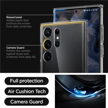 Etui Spigen Ultra Hybrid na Samsung Galaxy S23 Ultra - przezroczyste