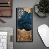 Etui z drewna i żywicy na Samsung Galaxy S22 Ultra Bewood Unique Neptun - granatowo-czarne