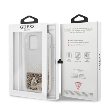 Etui Guess Glitter Charms na iPhone 13 Pro Max - złote