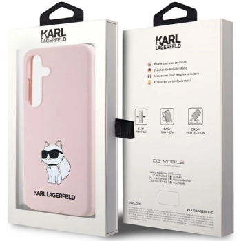 Etui Karl Lagerfeld Silicone Choupette na Samsung Galaxy S24 - różowe