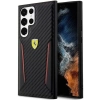 Etui Ferrari Carbon Contrast Edges na Samsung Galaxy S23 Ultra - czarne