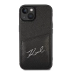 Etui Karl Lagerfeld Signature Logo Cardslot na iPhone 14 - czarne