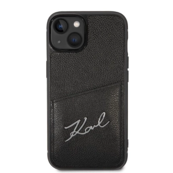 Etui Karl Lagerfeld Signature Logo Cardslot na iPhone 14 - czarne