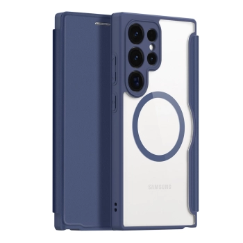 Etui Dux Ducis Skin X Pro do Samsung S24 Ultra z magnetycznym ringiem i klapką - niebieskie