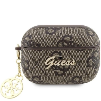 Etui Guess 4G Charm Collection na AirPods Pro 2 - brązowe