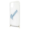 Etui Guess Script Vintage na iPhone 12 mini - niebieskie