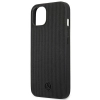Etui Mercedes Leather Meshed Metal Logo na iPhone 13 - czarne