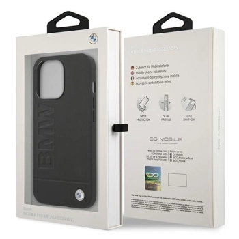 Etui BMW Signature Logo Imprint na iPhone 13 Pro Max - czarne