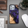 Etui z drewna i żywicy na iPhone 14 Pro Max MagSafe Bewood Unique Violet - fioletowo-czarne