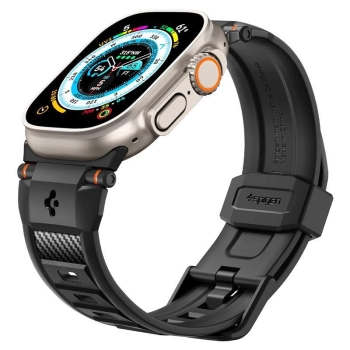 Pasek Spigen Rugged Band na Apple Watch 4/5/6/7/8/9/SE/Ultra 1/2 (42/44/45/49mm) - czarny mat