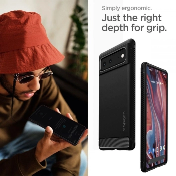 Etui Spigen Rugged Armor na Google Pixel 6 - czarny mat