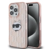 Etui Karl Lagerfeld IML Choupette Head & Monogram na iPhone 13 Pro Max - różowe
