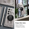 Etui Spigen Ultra Hybrid OneTap Ring z MagSafe na Samsung Galaxy S24 Ultra - przezroczyste (wzór Zero One)