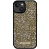 Etui Guess Rhinestone Metal Logo na iPhone 15 - żółte