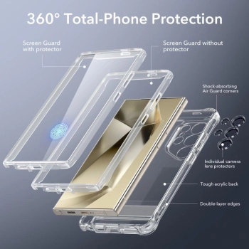 Etui ESR Armor Kickstand na Samsung Galaxy S24 Ultra - przezroczyste