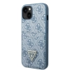 Etui Guess 4G Triangle Logo Cardslot na iPhone 13 mini - niebieskie