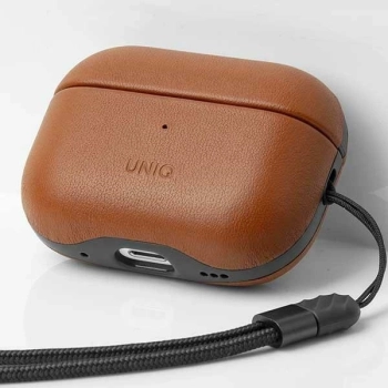 Etui UNIQ Terra Genuine Leather na AirPods Pro 2 - brązowe
