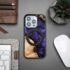 Etui z drewna i żywicy na iPhone 15 Pro MagSafe Bewood Unique Violet - fioletowo-czarne