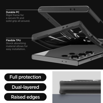Etui Spigen Neo Hybrid na Samsung Galaxy S24 Ultra - czarny metal