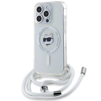 Etui Karl Lagerfeld IML Choupette Head & Cord MagSafe na iPhone 15 Pro - przezroczyste