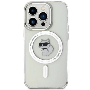Etui Karl Lagerfeld IML Choupette MagSafe na iPhone 15 Pro - przezroczyste