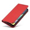 Magnet Card Case etui do Samsung Galaxy A52 5G pokrowiec portfel na karty kartę podstawka czerwony