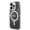 Etui Guess Marble MagSafe na iPhone 14 Pro Max + ładowarka indukcyjna - czarne
