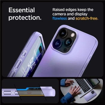 Etui Spigen Thin Fit na iPhone 15 Pro - fioletowe