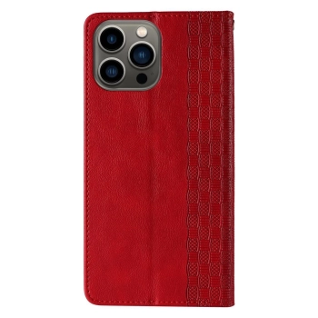 Magnet Strap Case etui Samsung Galaxy S23 pokrowiec z klapką portfel mini smycz podstawka czerwone