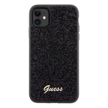 Etui Guess Disco Metal Script na iPhone 11 / Xr - czarne