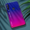 Gradient Glass etui pokrowiec nakładka ze szkła hartowanego Huawei P40 Lite E różowo-fioletowy