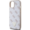Etui Guess 4G Triangle Metal Logo na iPhone 15 / 14 / 13 - białe