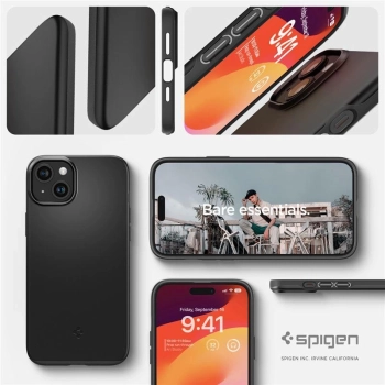 Etui Spigen Thin Fit na iPhone 15 - czarne